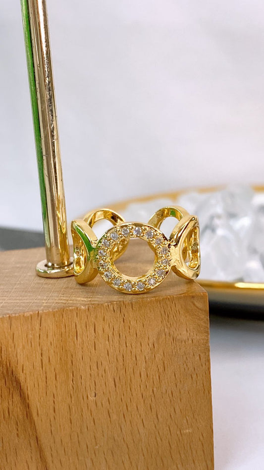 Anillo Chapa de Oro Ajustable ACO1666-1