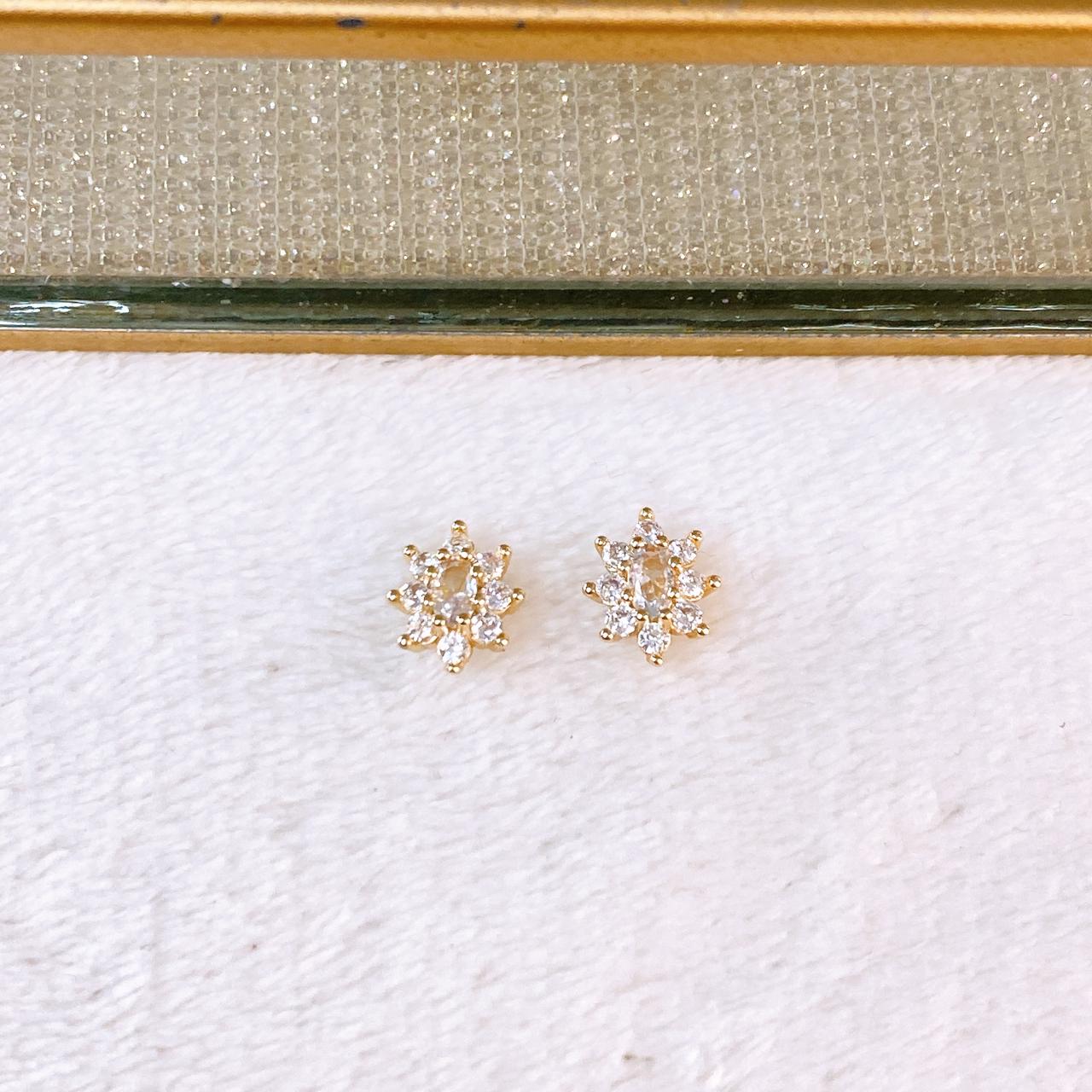 Arete de Chapa de Oro COA2789-1