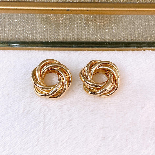 Arete de Chapa de Oro COA2797-1