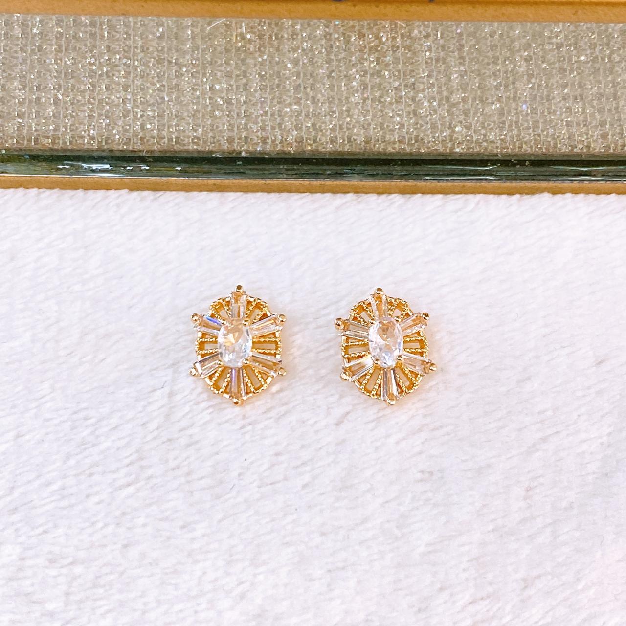 Arete de Chapa de Oro COA2787-1