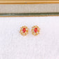Arete de Chapa de Oro COA2787-3