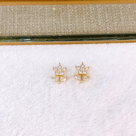 Arete de Chapa de Oro COA2786-1