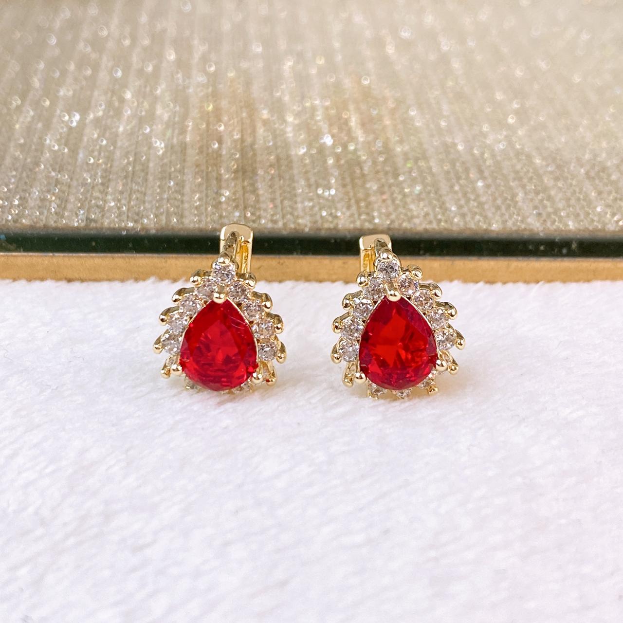 Arete de Chapa de Oro COA2807-2