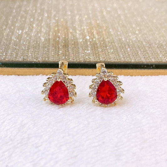 Arete de Chapa de Oro COA2807-2