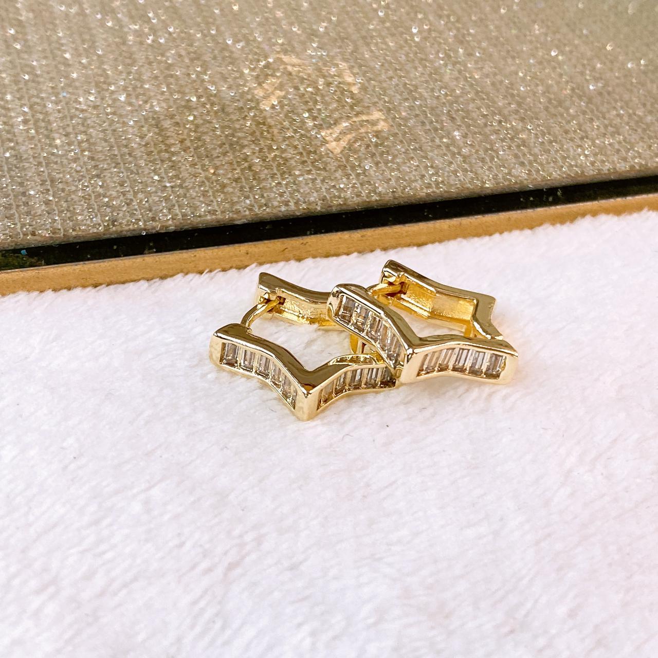 Arete de Chapa de Oro COA2808-1