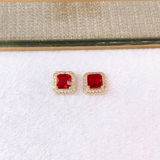 Arete de Chapa de Oro COA2803-3