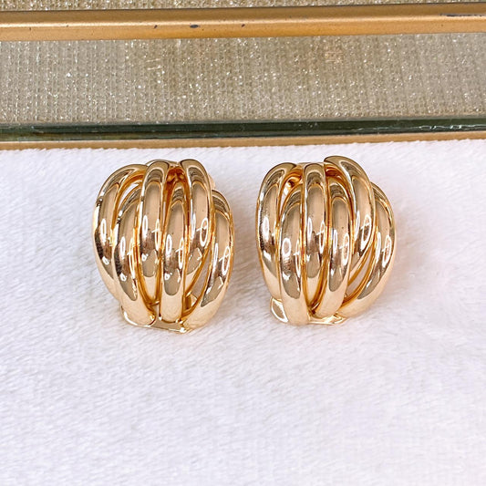 Arete de Chapa de Oro COA2815-1
