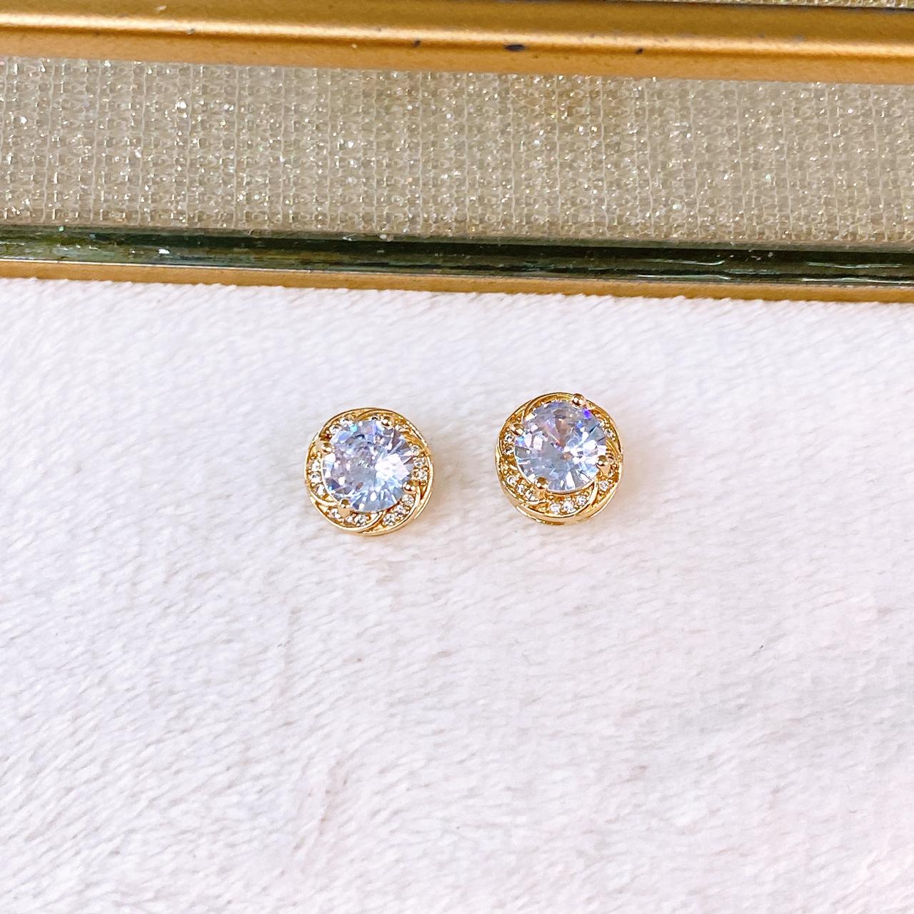 Arete de Chapa de Oro COA2804-1
