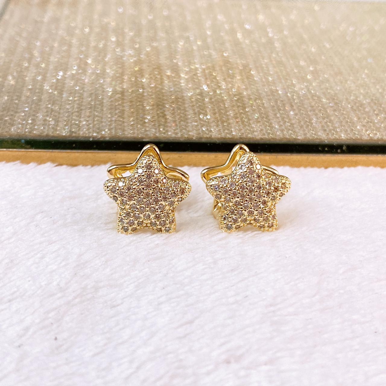 Arete de Chapa de Oro COA2810-1