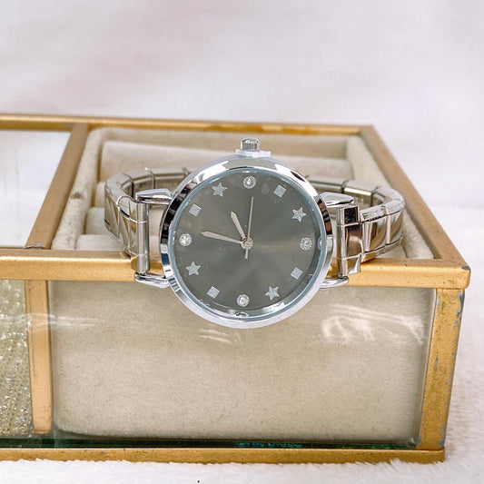 Reloj en Pulsera Italiana de Acero con Baño de Chapa de Oro RJ140-2