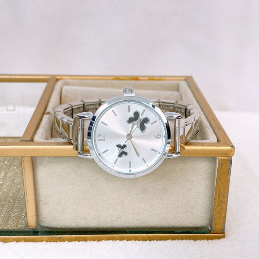 Reloj en Pulsera Italiana de Acero con Baño de Chapa de Oro RJ137-2