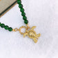Collar de Cristal con Dijes de Chapa de Oro CC2535-1