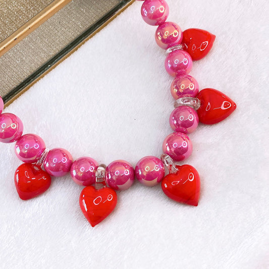 Collar de Acrilico y Cristal CB915-1