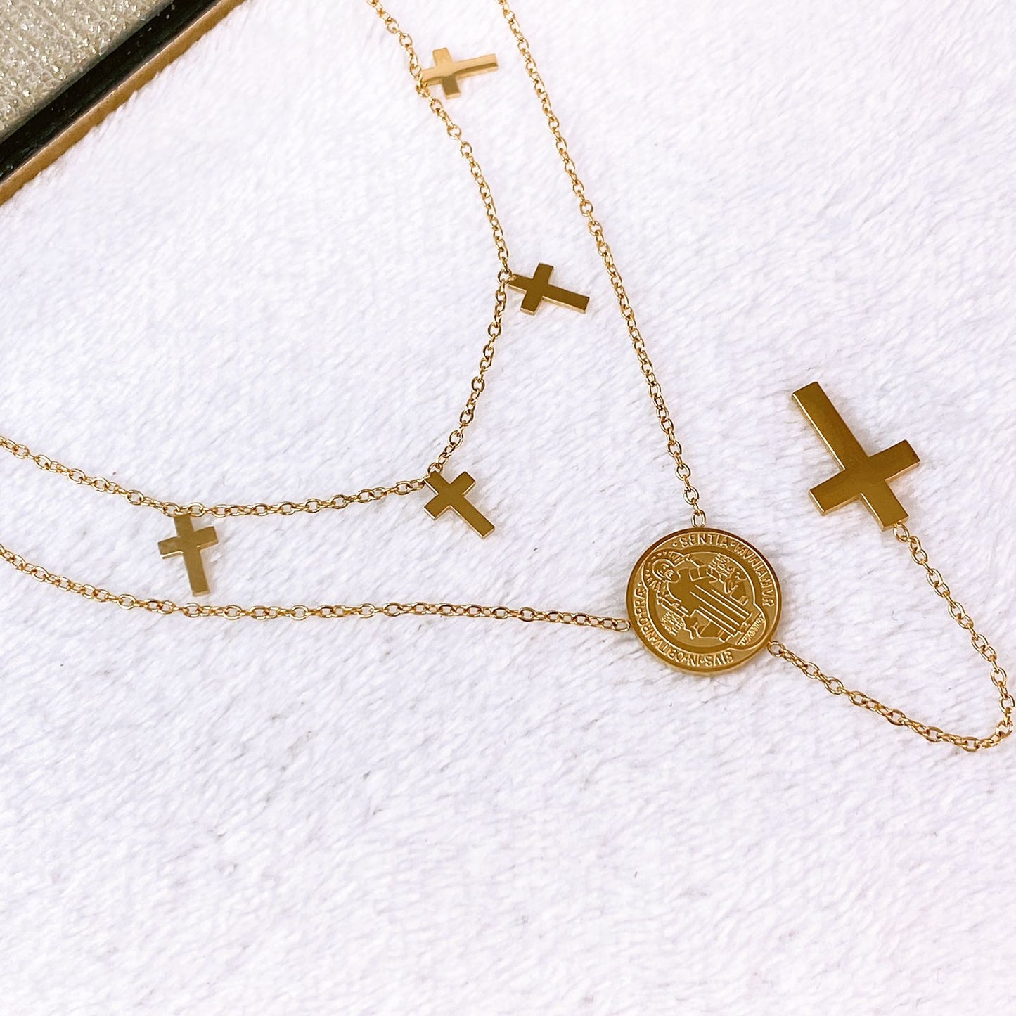 Collar Doble de Acero Inoxidable CAI3370-1