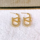 Arete de Chapa de Oro COA2845-1