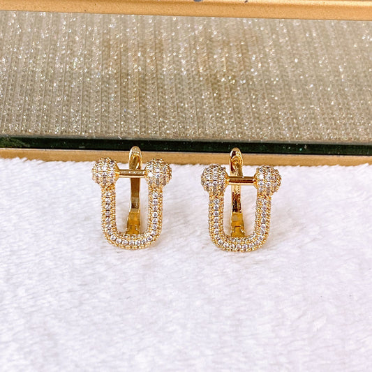 Arete de Chapa de Oro COA2839-1