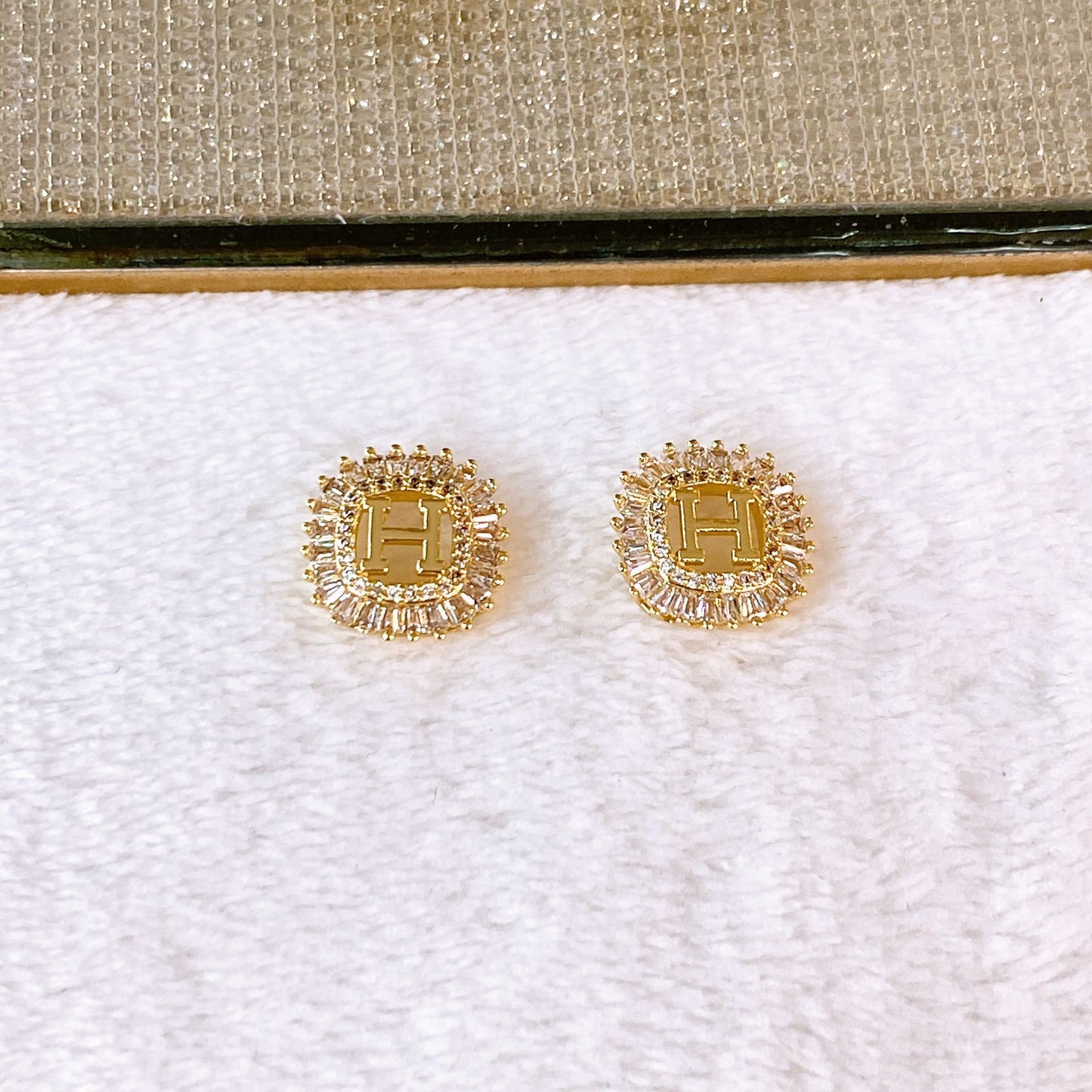 Arete de Chapa de Oro COA2844-1