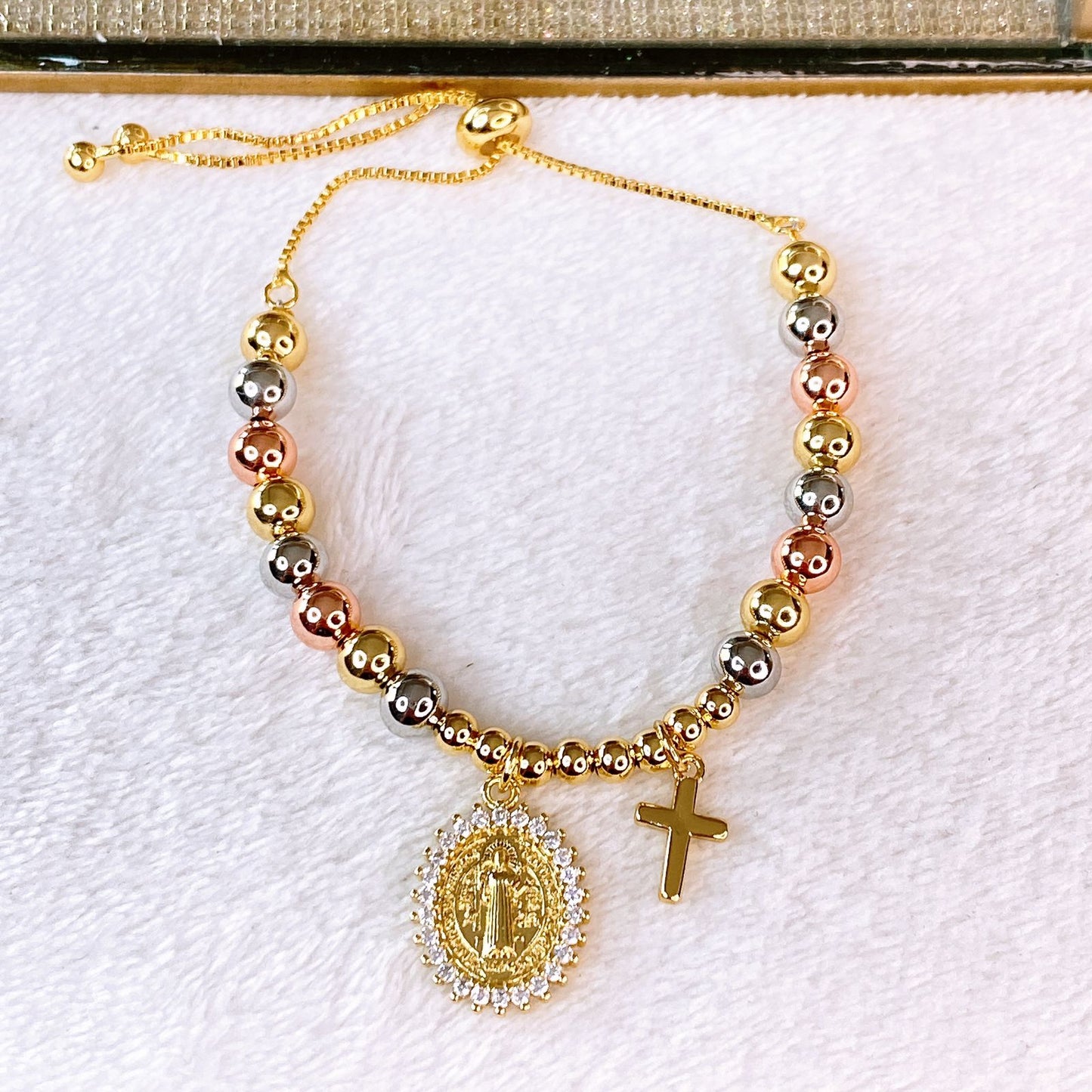 Pulsera de Chapa de Oro COP1898-1