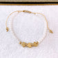 Pulsera de Hilo y Dijes de Chapa de Oro COP1916-1
