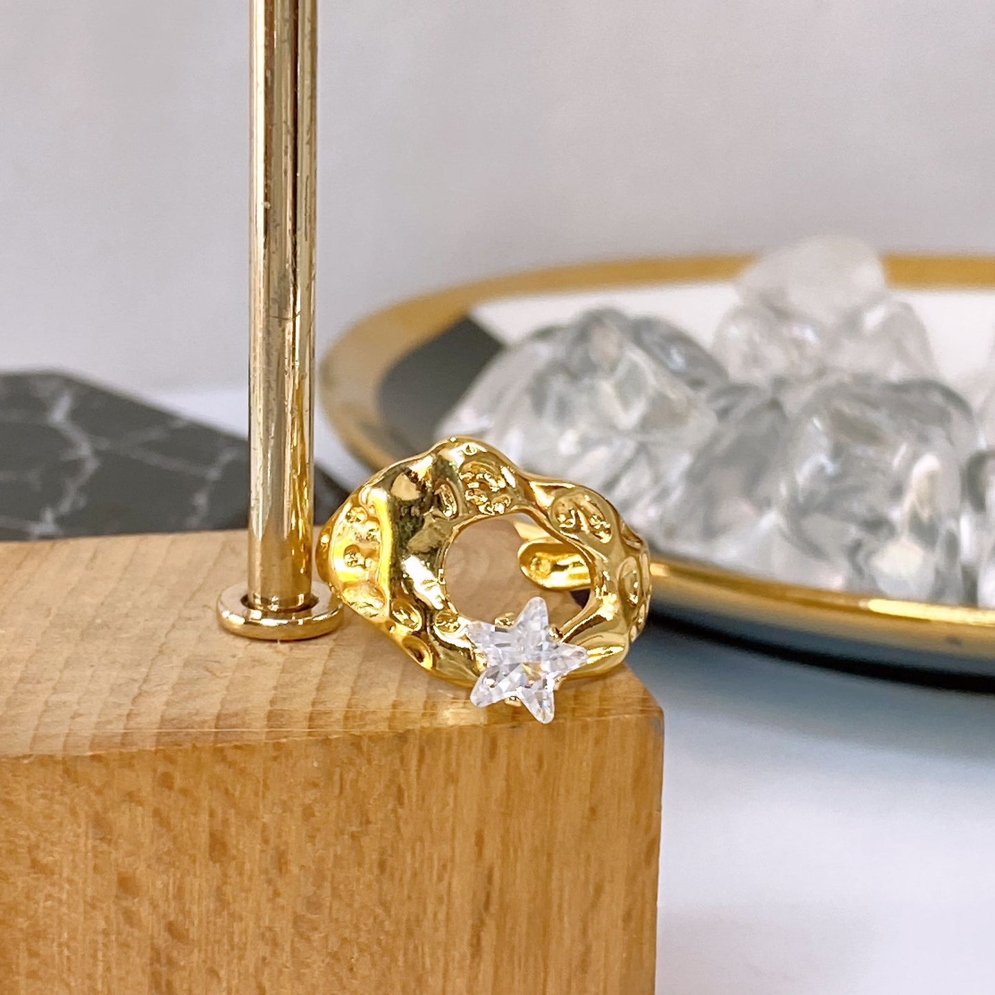 Anillo de Oro Laminado Ajustable ACO1724-1