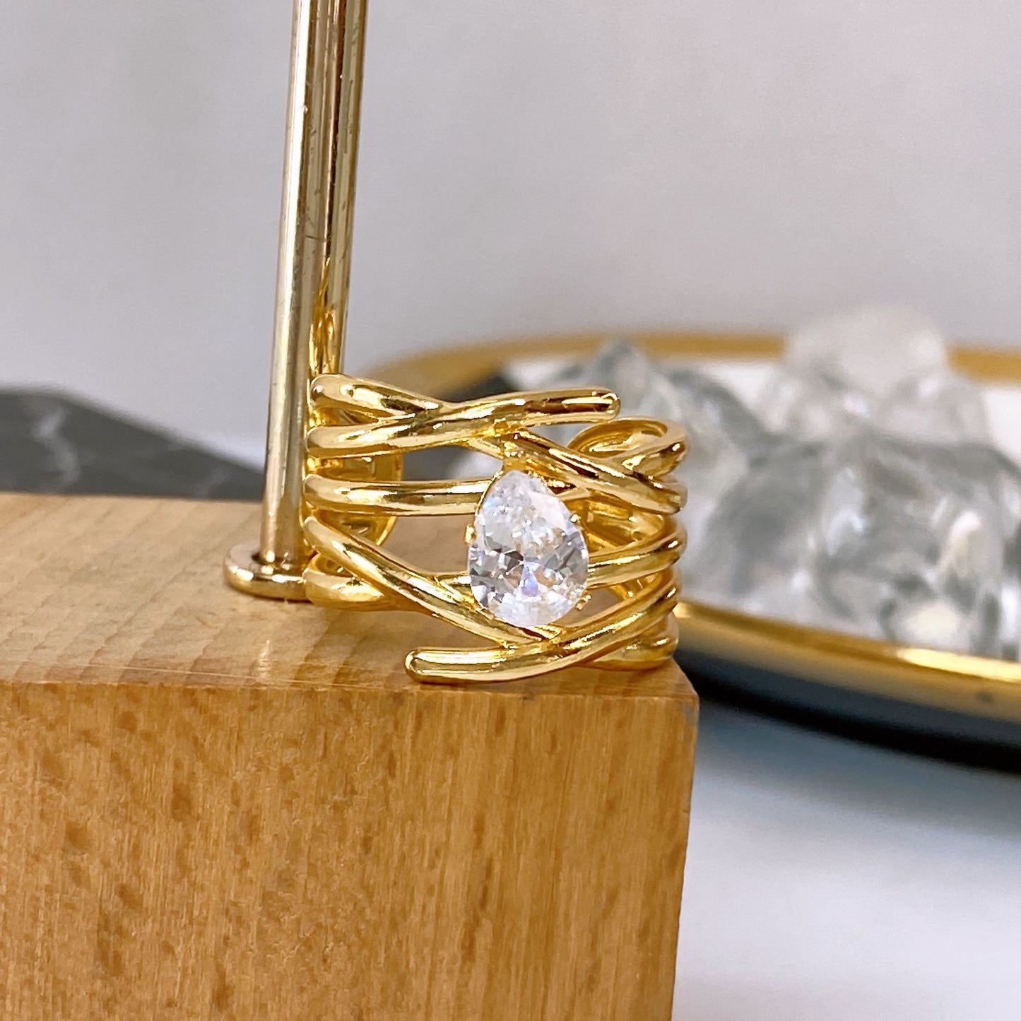 Anillo de Oro Laminado Ajustable ACO1718-1