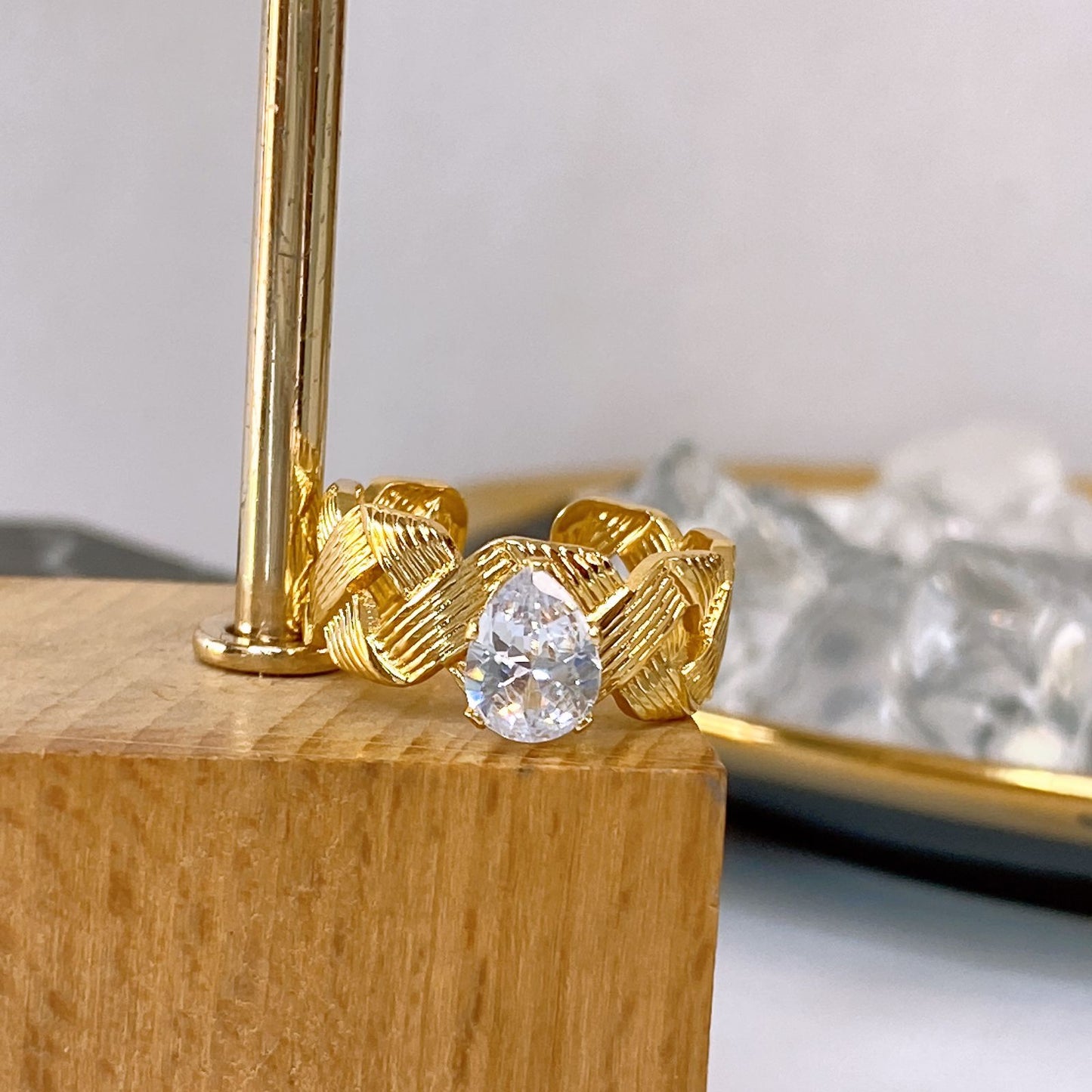 Anillo de Oro Laminado Ajustable ACO1719-1