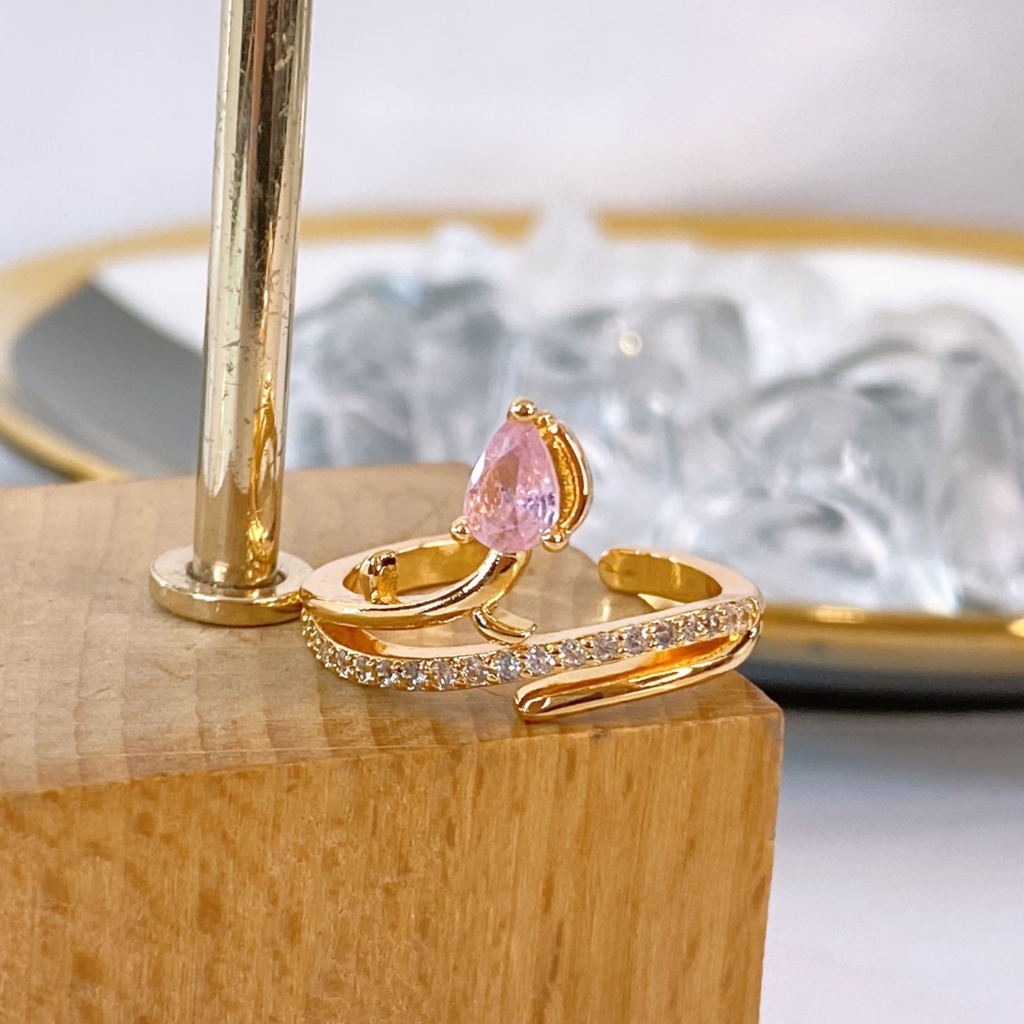 Anillo de Chapa de Oro Ajustable ACO1738-1