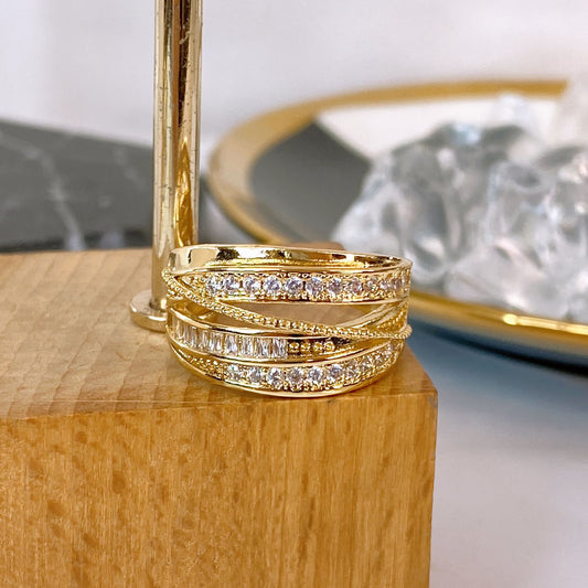 Anillo de Chapa de Oro Ajustable ACO1742-1