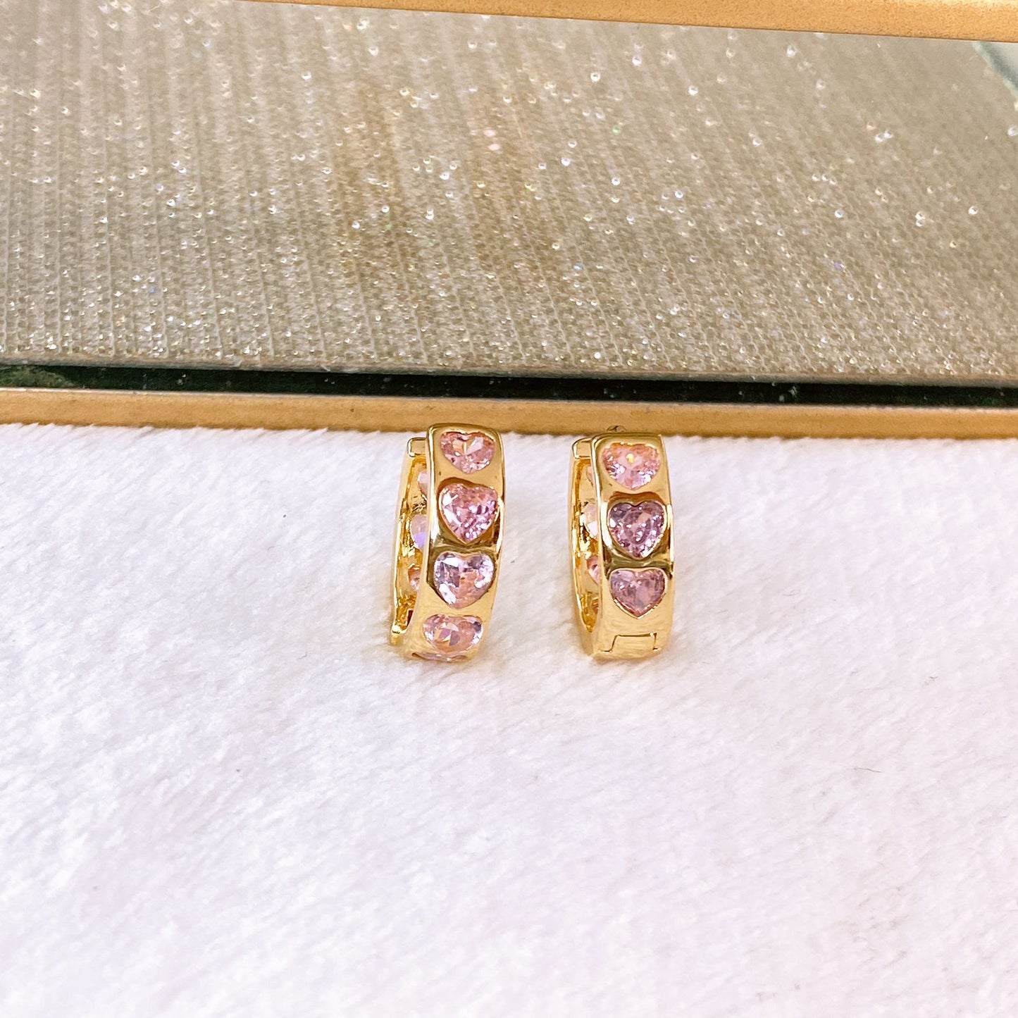 Arete de Chapa de Oro COA2876-1