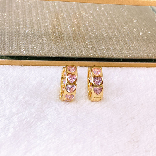 Arete de Chapa de Oro COA2876-1