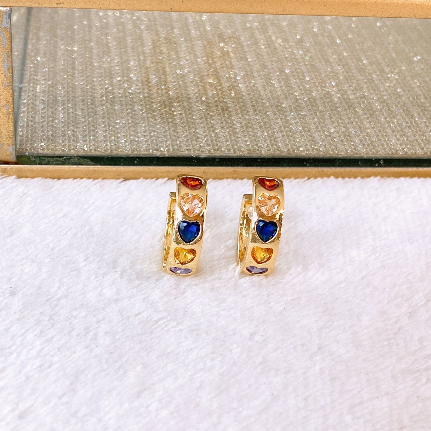 Arete de Chapa de Oro COA2875-1