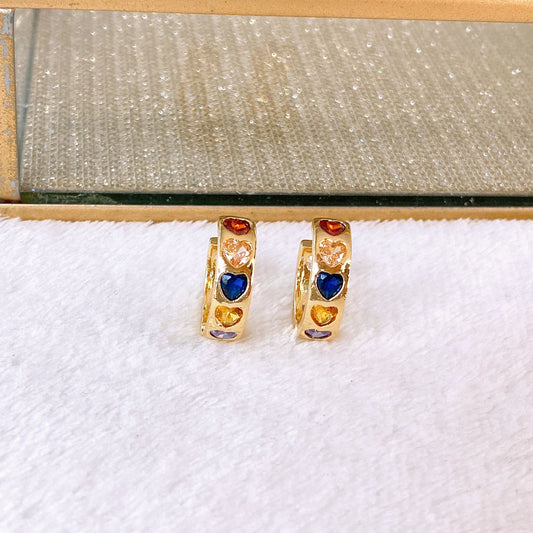 Arete de Chapa de Oro COA2875-1