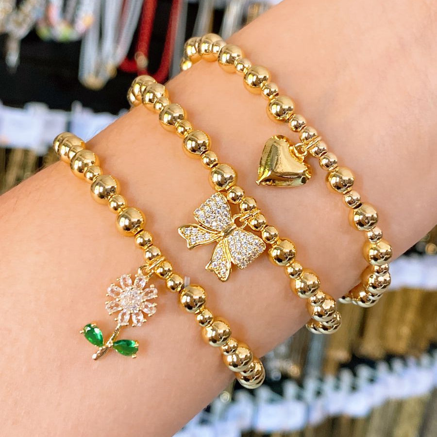 Set de Pulseras de Oro Laminado COP1926-4