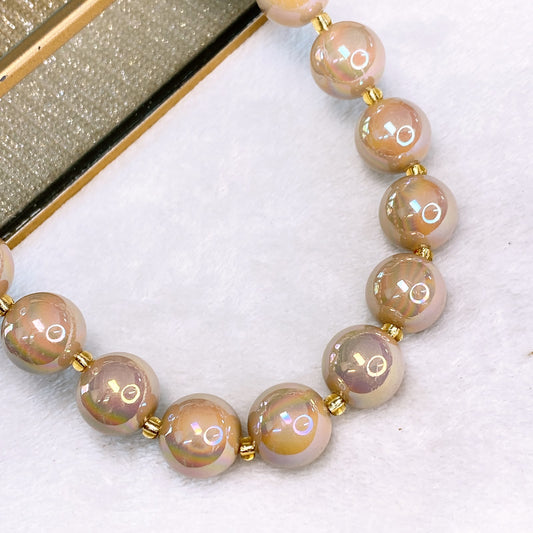 Collar de Resina y Chapa de Oro CC2569-3