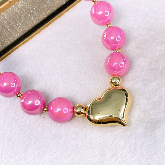 Collar de Resina y Chapa de Oro CC2570-1
