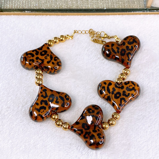 Pulsera de Acrilico y Acero Inoxidable PAI1664-1