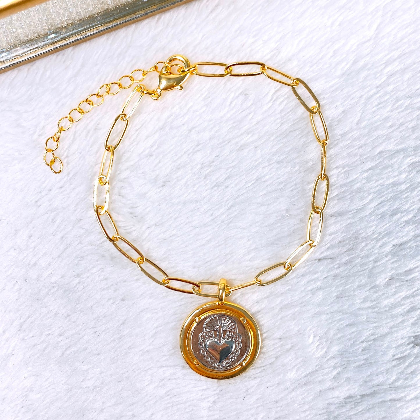 Pulsera de Chapa de Oro COP1952-1