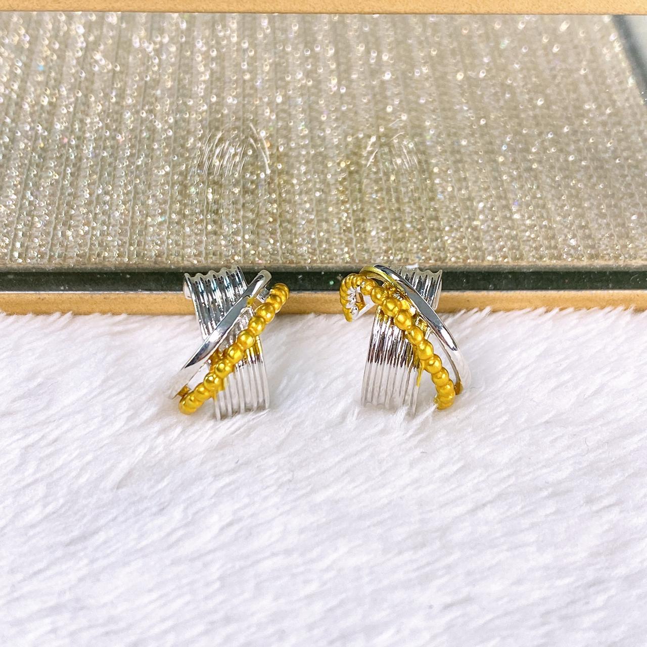 Arete de Chapa de Oro COA2891-1