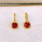 Arete de Chapa de Oro y Zirconias COA2903-1