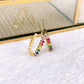 Arete de Chapa de Oro y Zirconias COA2895-1