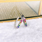 Arete de Chapa de Oro y Zirconias COA2895-2