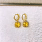 Arete de Chapa de Oro y Zirconias COA2899-1