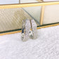 Arete de Chapa de Oro y Zirconias COA2894-2
