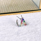 Arete de Chapa de Oro y Zirconia COA2910-2