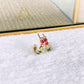 Arete de Chapa de Oro y Zirconia COA2910-1