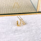 Arete de Chapa de Oro y Zirconia COA2911-1