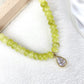 Collar de Piedra Natural y Chapa de Oro con Dije de Bisuteria CC2587-1