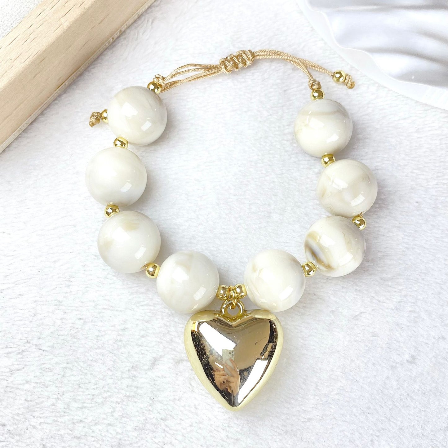 Pulsera Resina y Chapa de oro COP1965-1