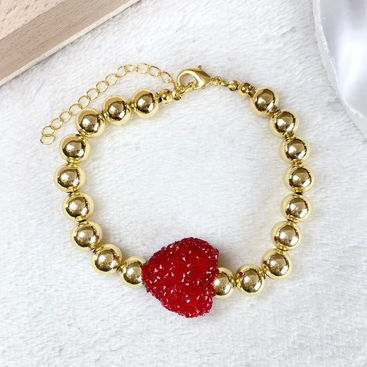 Pulsera Resina y Chapa de oro COP1966-9
