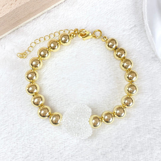 Pulsera Resina y Chapa de oro COP1966-1
